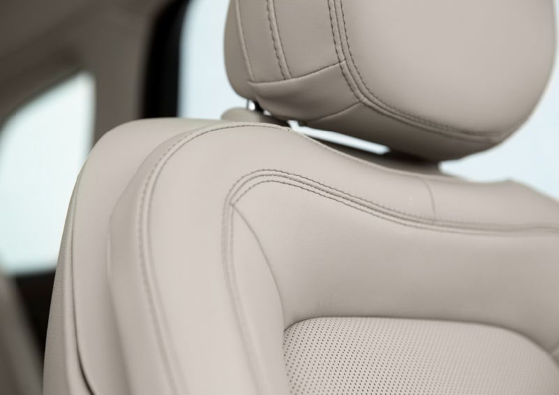 A detail shot of available leather-trimmed Perfect Position front seat shows off artistic details like luxe materials, precision stitching and supple curves | Empire Lincoln in Abingdon VA