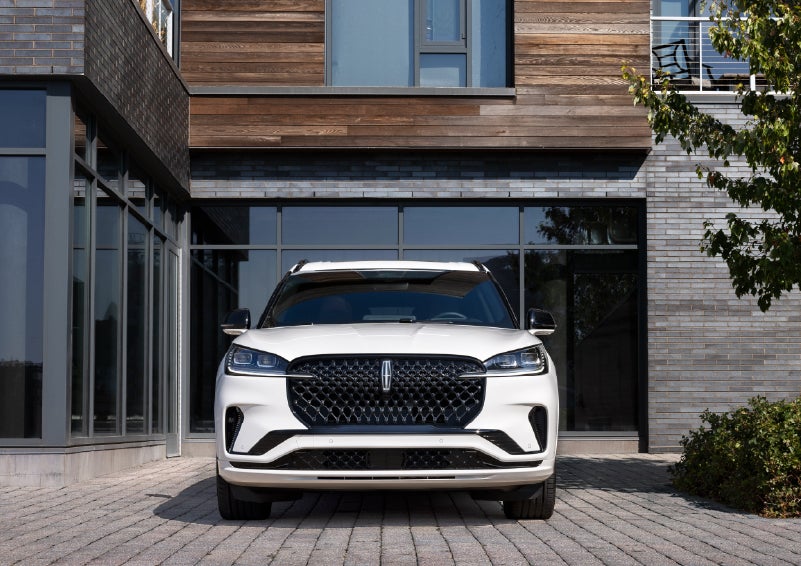 The front of a 2026 Lincoln Aviator® SUV is shown. | Empire Lincoln in Abingdon VA