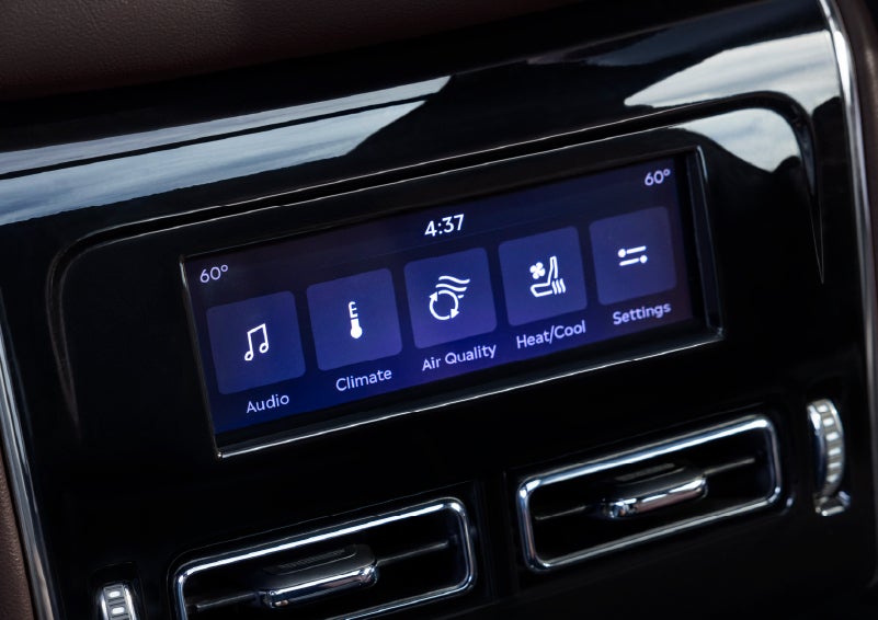 Driver controls like music, temperature, air quality, settings, and heat/cool seats are shown. | Empire Lincoln in Abingdon VA
